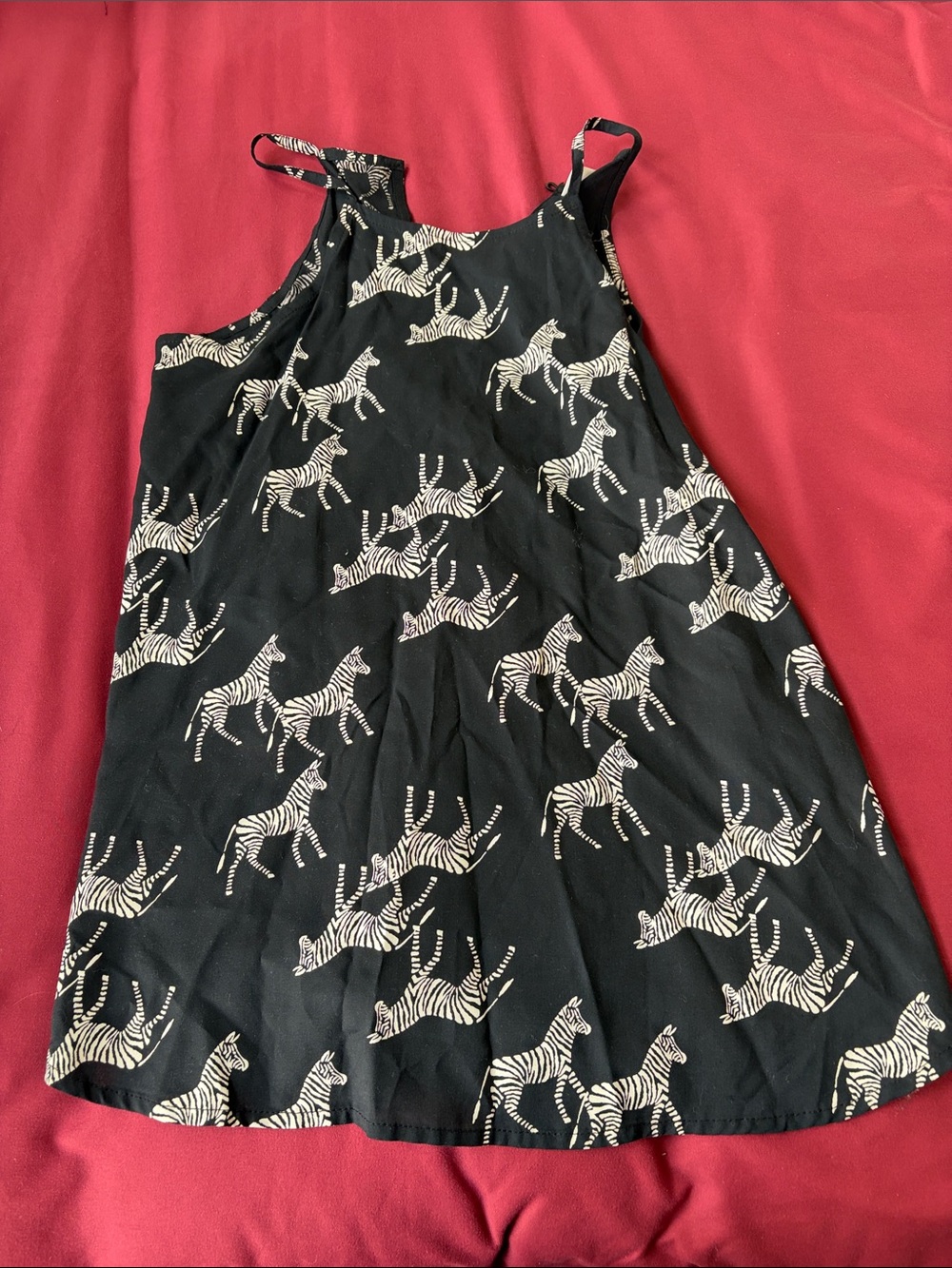 Old Navy Black Zebra Print Tank Top